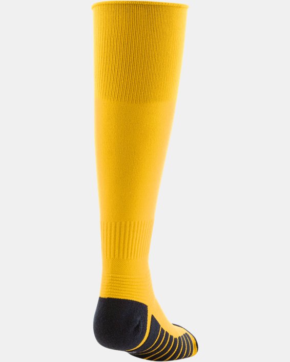 Kids' UA Soccer Over-The-Calf Socks, Yellow, pdpMainDesktop image number 3